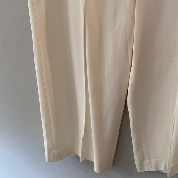 NWT A.L.C. Off White Viscose Wide Leg Cropped Pants Trousers Women's 8 - Picture 4 of 16